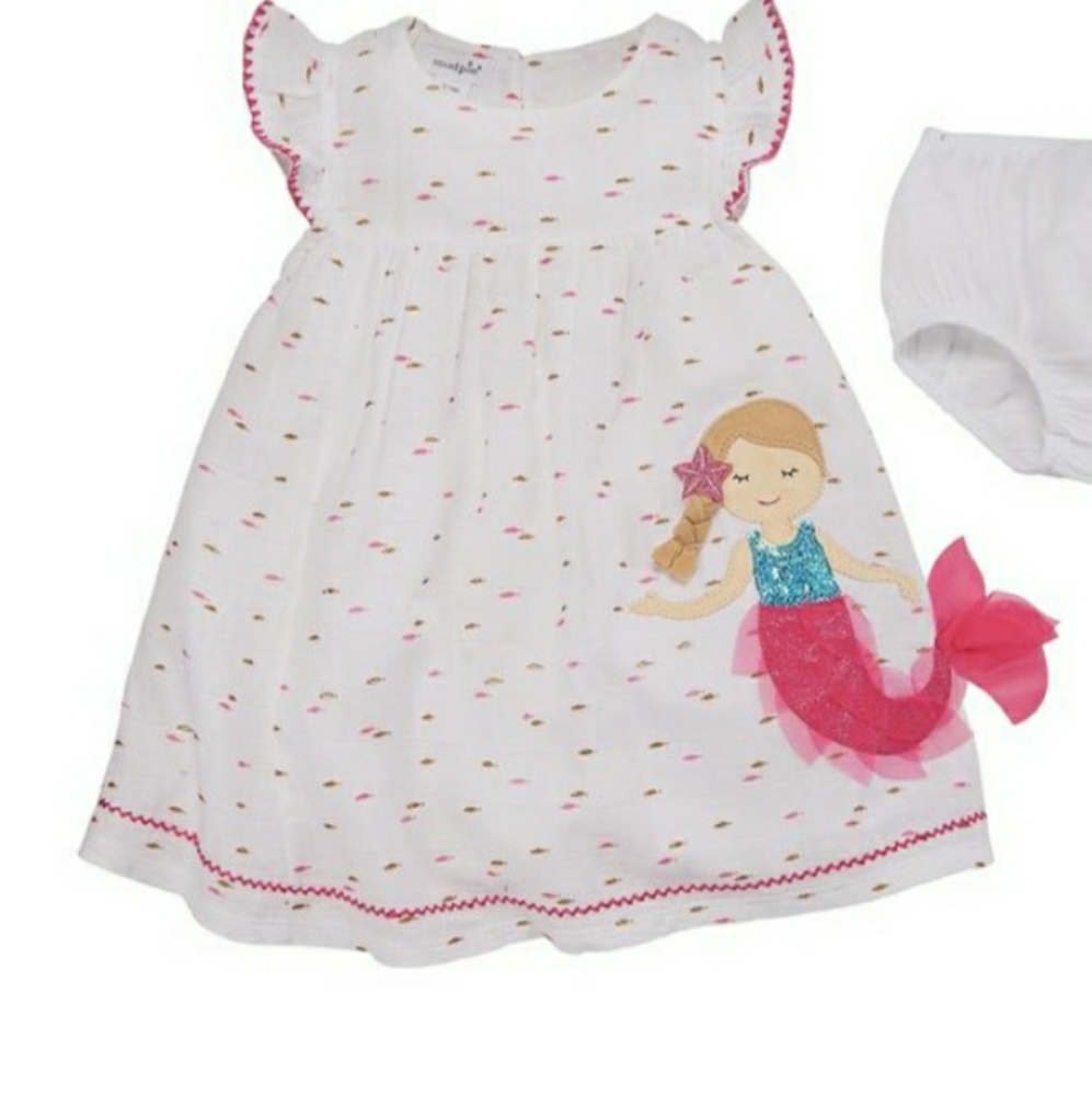 NWT 2T Mud Pie Muslin Mermaid Dress